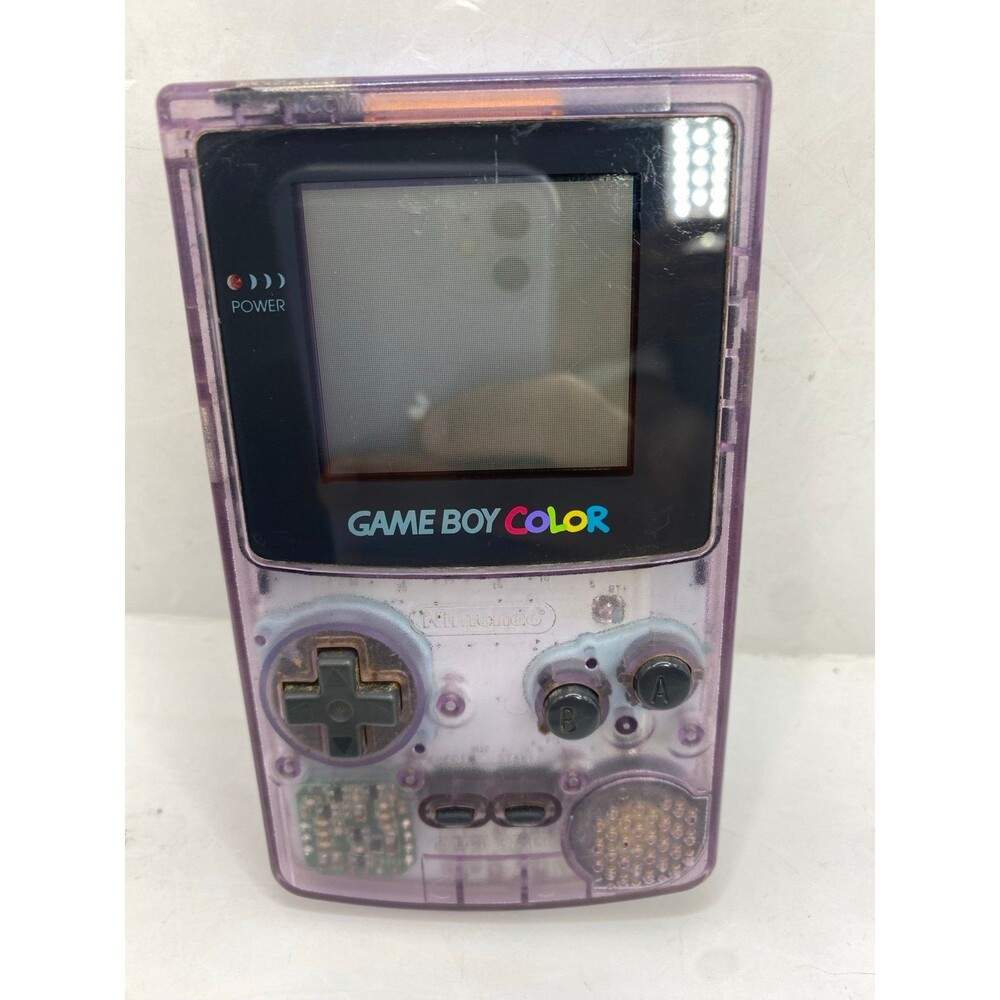 Nintendo Game Boy Color Handheld Console Purple Clear Atomic Tested Authentic